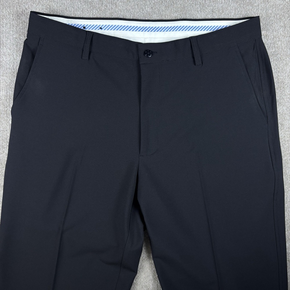 FootJoy FJ Performance Golf Pants Mens 36x30 Black Stretch Flat Front EUC